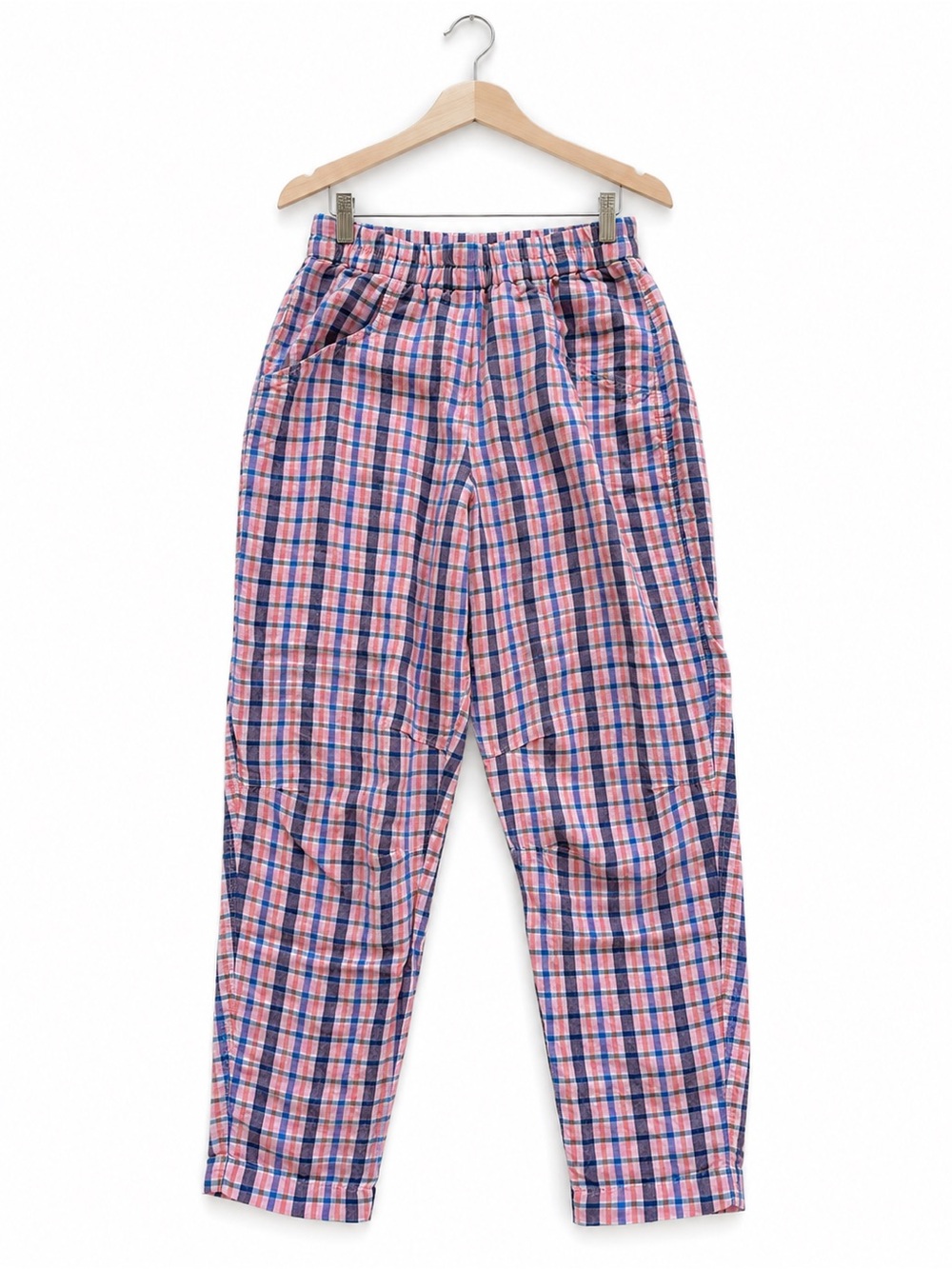 NWOT Oska 100% Linen Plaid Pants Pink Colorful Luxury Fall Size 0